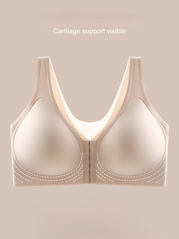 Front Closure No Steel Ring Push-up Side Breast Anti-sagging Seamless Bra