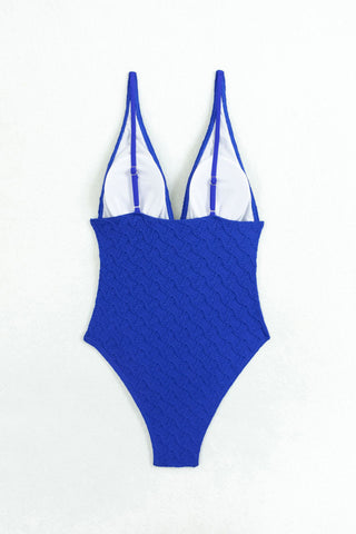 Backless V-Neck Sleeveless One-Piece Swimwear