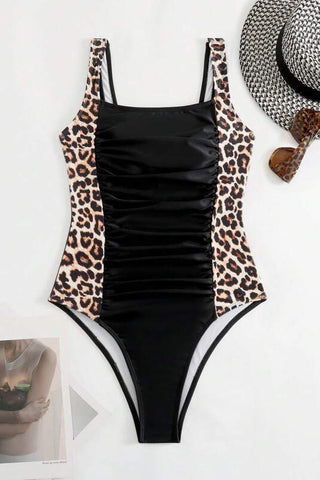 Leopard Print One-Piece Swimsuit