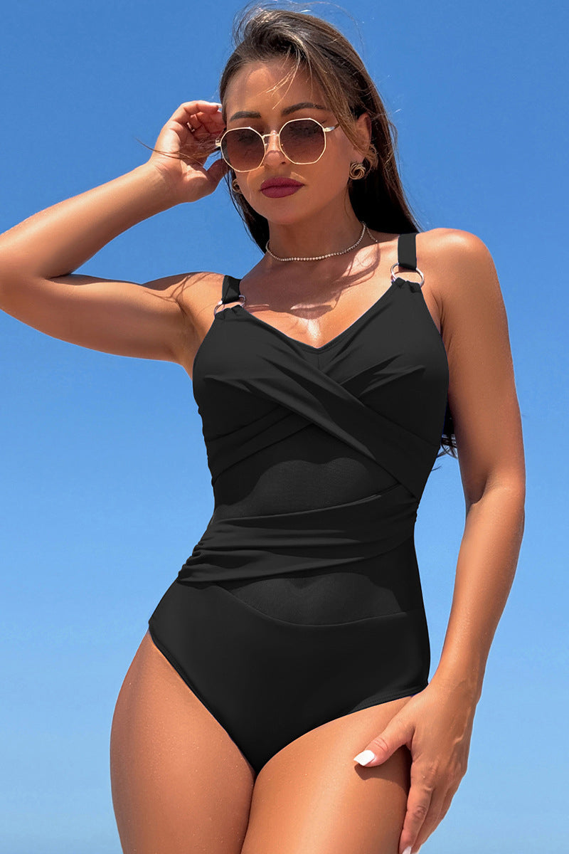 One-Piece V-neck Camisole Bikini