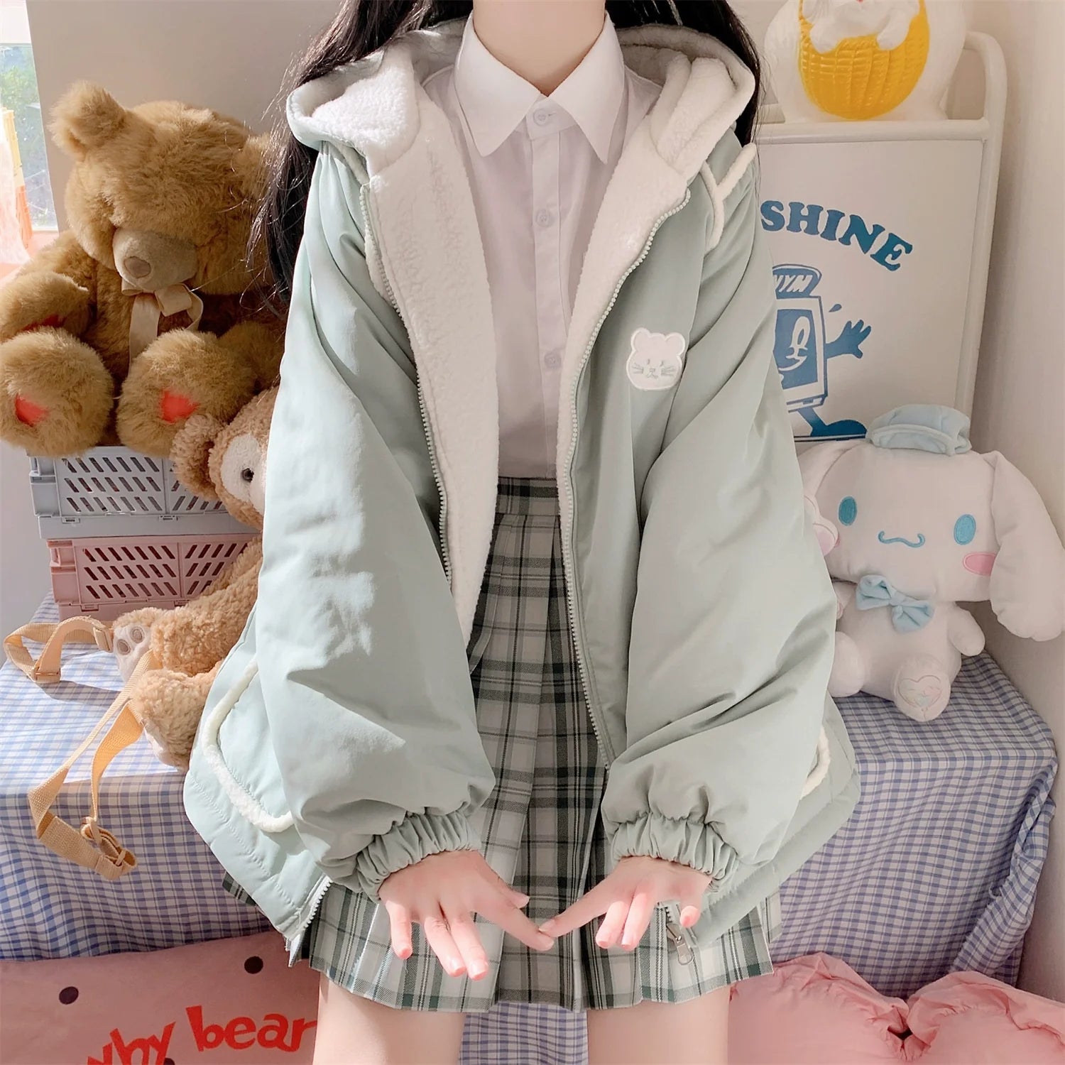 Japanische doppelseitige Kawaii-Jacke