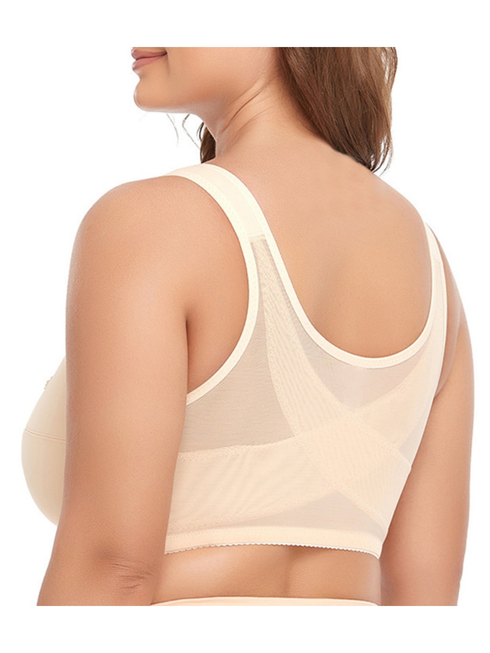 Lace Vest-style Push Up Wireless Bra Plus Size