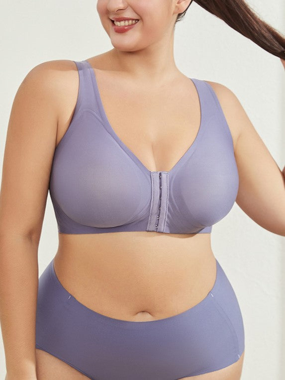 Front Closure No Steel Ring Push-up Side Breast Anti-sagging Seamless Bra