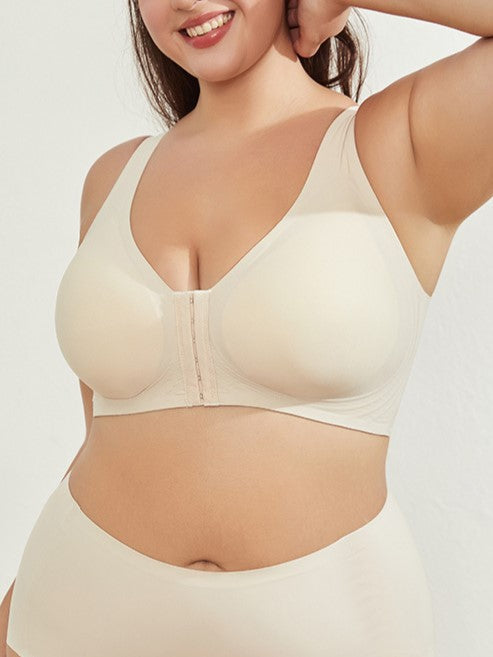 Front Closure No Steel Ring Push-up Side Breast Anti-sagging Seamless Bra