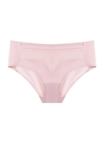 Sexy Naked Breathable Invisible Mesh Panties Pink