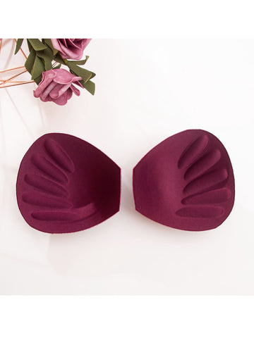 Women's Lace Front Closure Padded Everyday Short Bra .Plus Size VioletRed