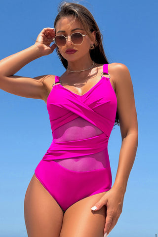 Einteiliger Camisole-Bikini mit V-Ausschnitt