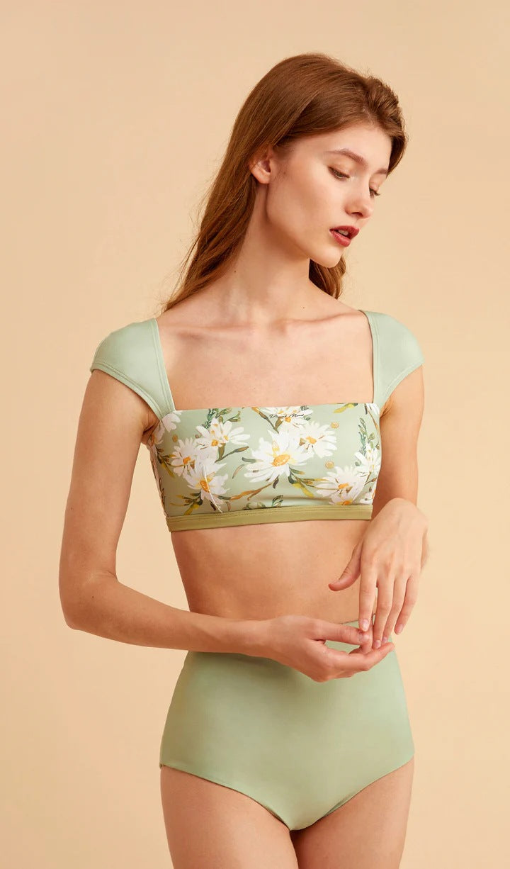 Floral High Waist Beachwear