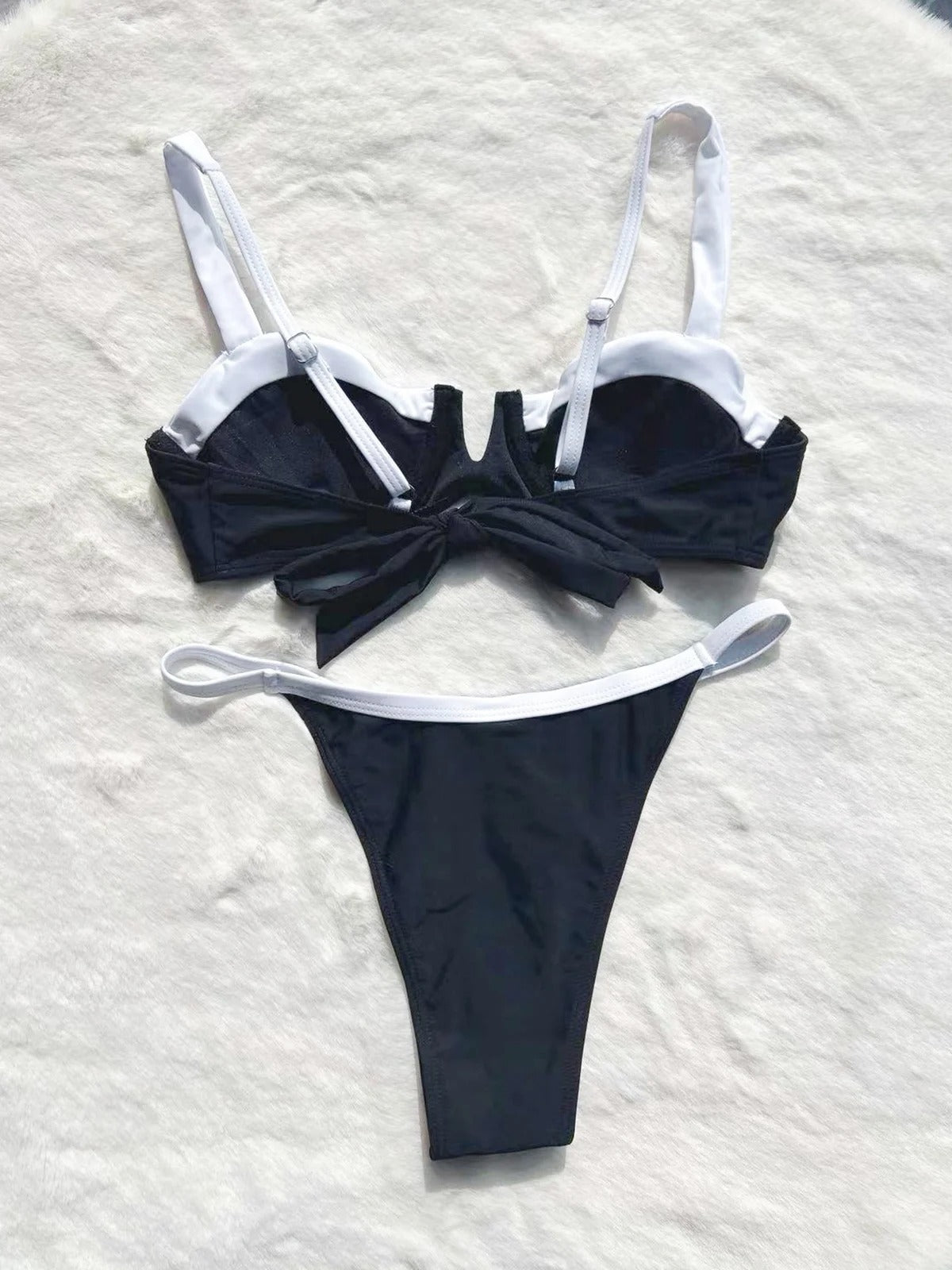 Low Waist Bikini Stitching Two-Piece Swimsuit