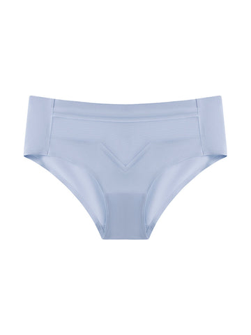 Sexy Naked Breathable Invisible Mesh Panties Lightblue