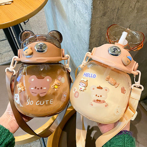 Botella grande con forma de oso de dibujos animados kawaii