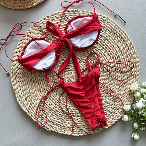 Bikini Embroidered Two-Piece Swimsuit