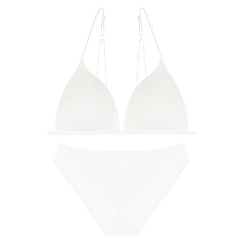 Wireless Set Front Buckle Triangular Cup Bra