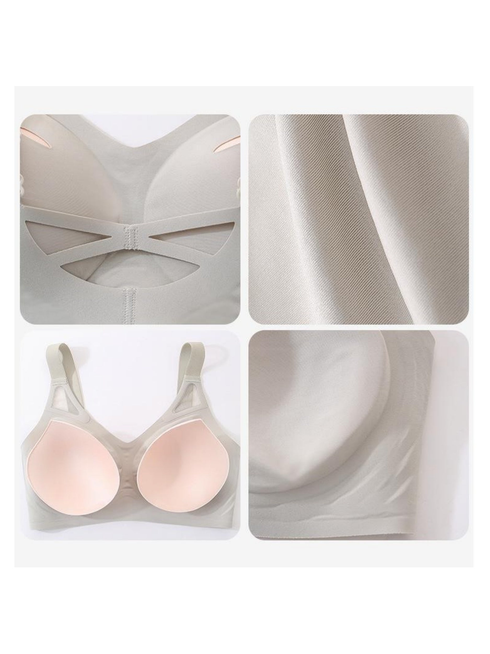 Seamless Fixed Cup Wireless Push-up Bra