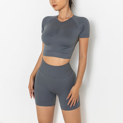 Yoga shorts two piece set