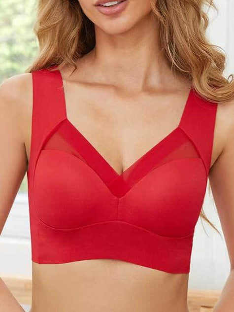 Nahtloser, glatter, bequemer bügelloser Mesh-BH für Damen