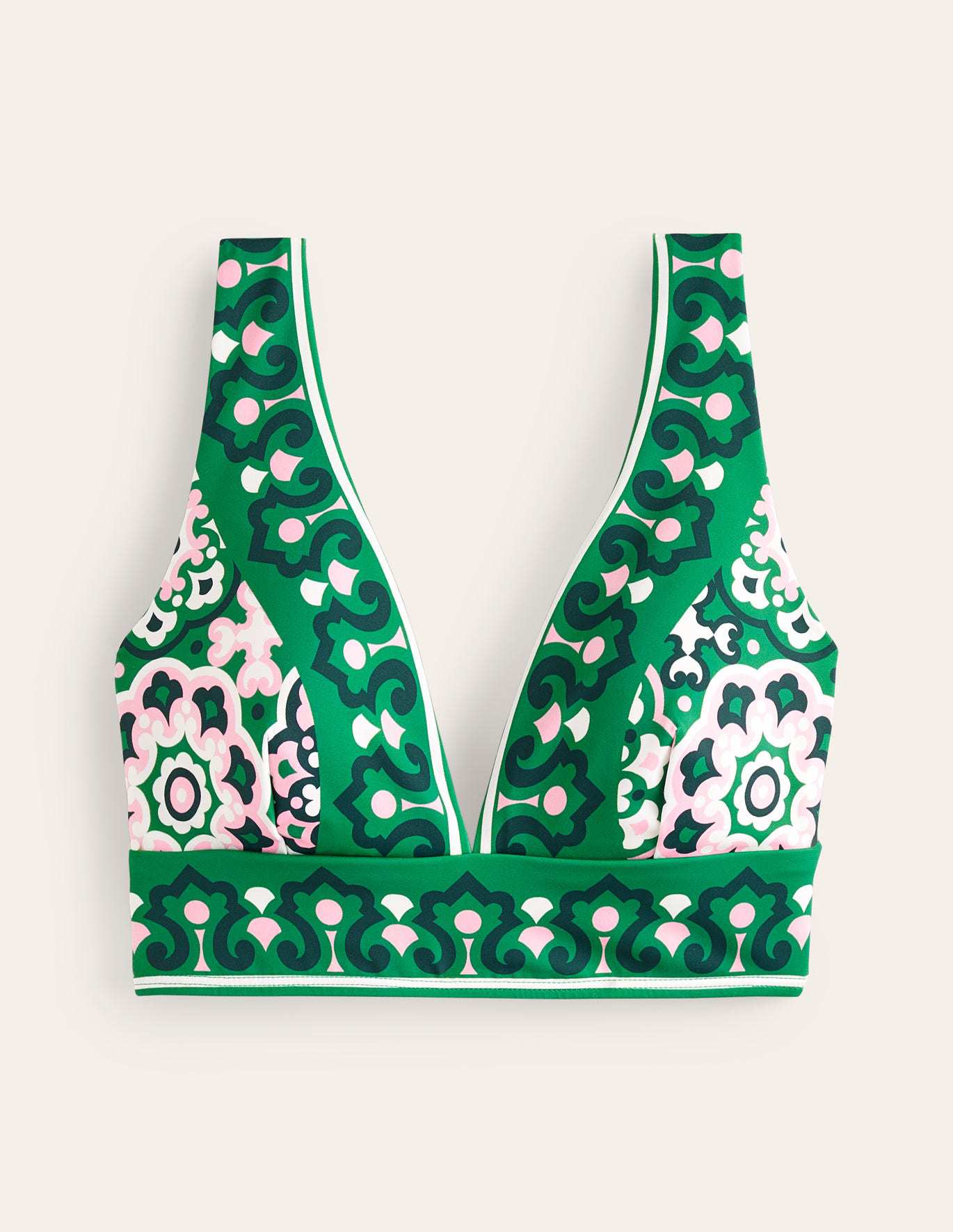 Geometric Print Bikini Green