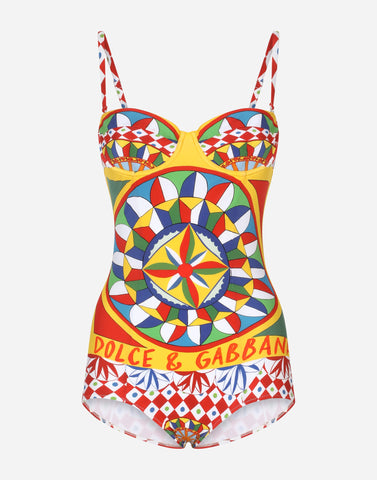 Printed One-Piece Swimsuit