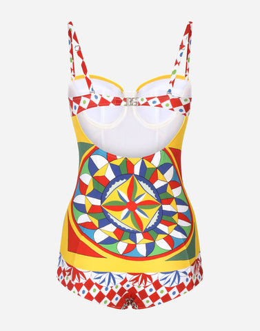 Printed One-Piece Swimsuit