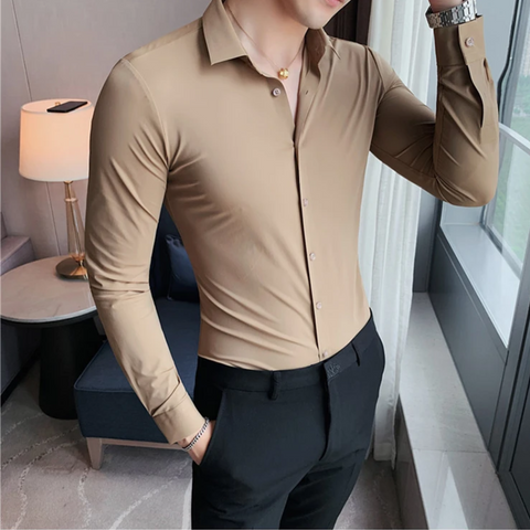 Rodney - Men's Long Sleeve Stretch Shirt