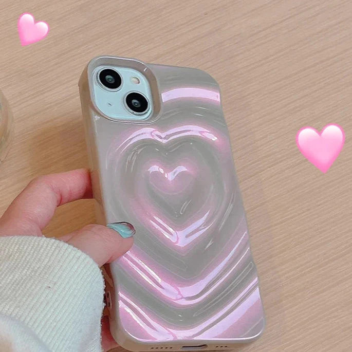 Bonita funda para iPhone con forma de corazón 