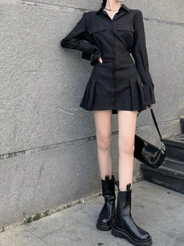 Elegant Gothic Shirt Dress