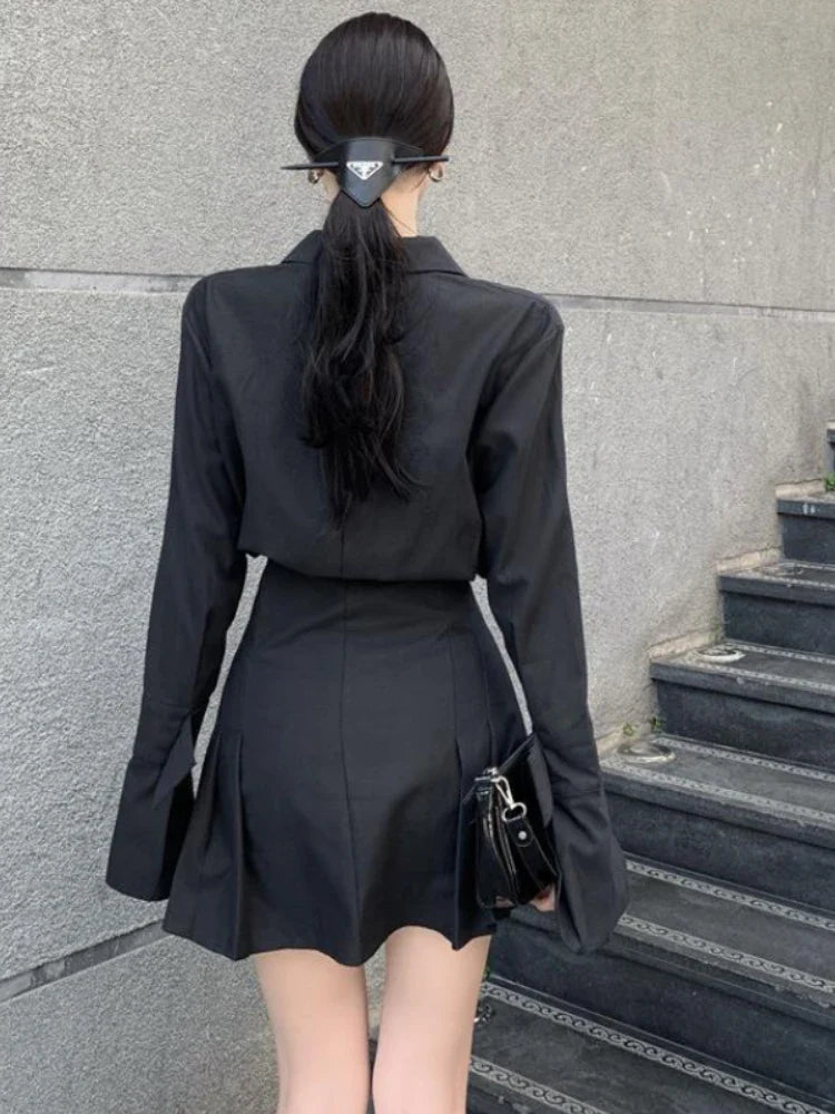 Elegant Gothic Shirt Dress