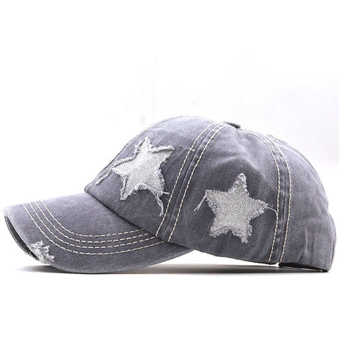 Denim Grunge Baseball Cap