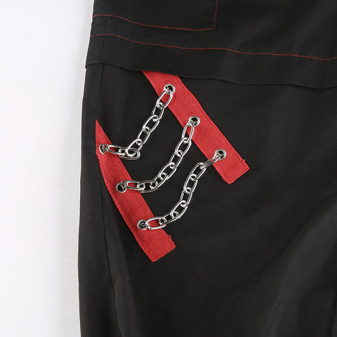 Korean Punk Gothic Cargo Pants