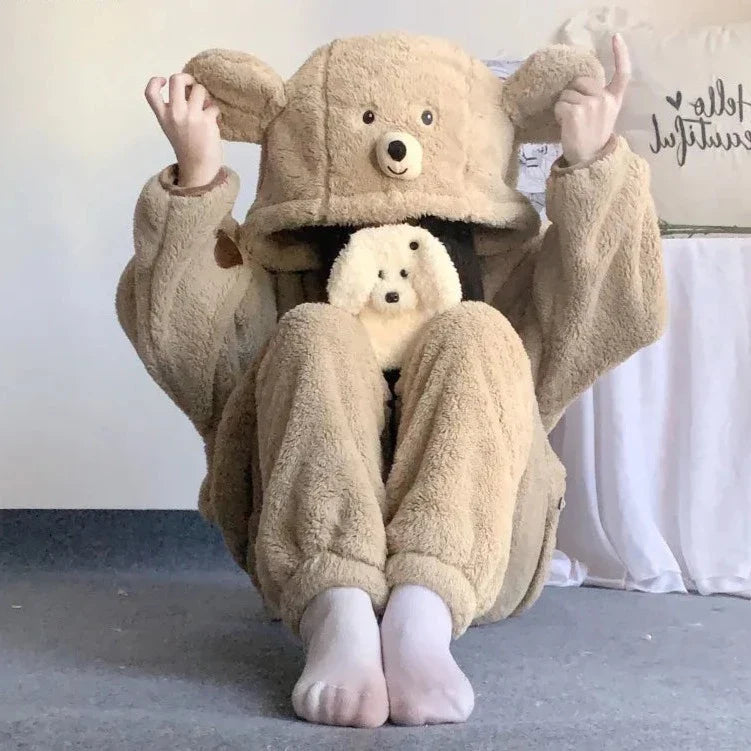 Cute Bear Warm Pajamas