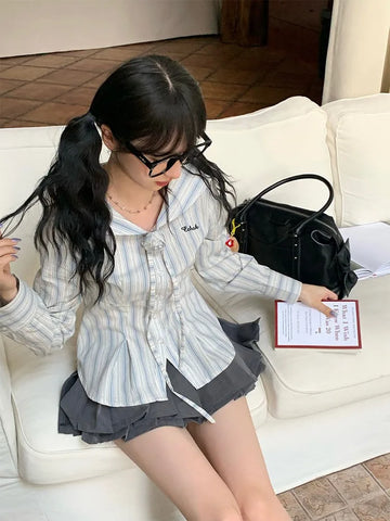 Bonita camisa vintage a rayas
