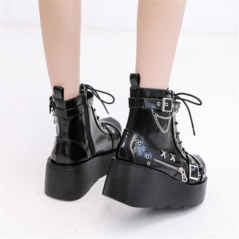 Gothic Plateau Stiefeletten