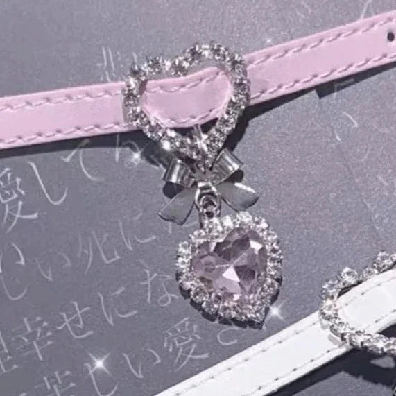 Pulsera con dije de corazón de Harajuku