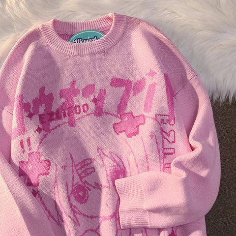 Japanischer Harajuku-Anime-Pullover