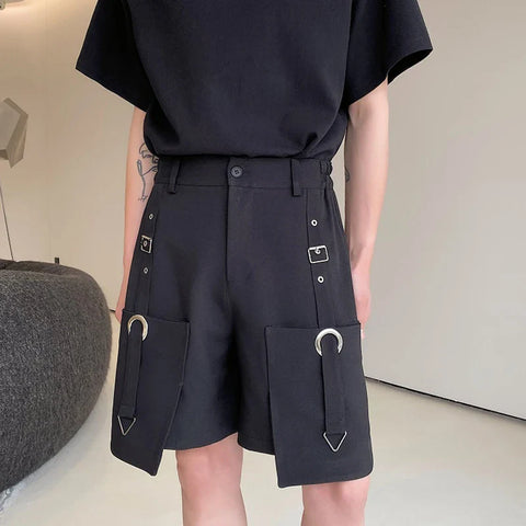 Lockere Gothic-Cargo-Shorts