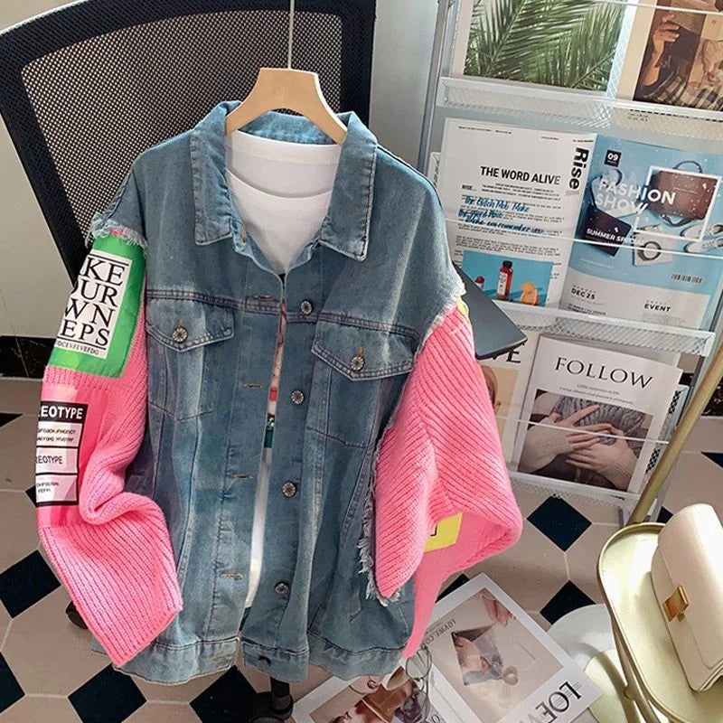 Harajuku Oversize-Jeansjacke