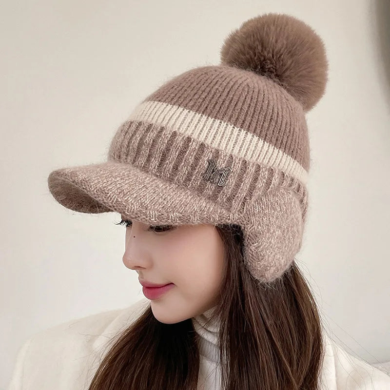 Gorro coreano cálido de invierno