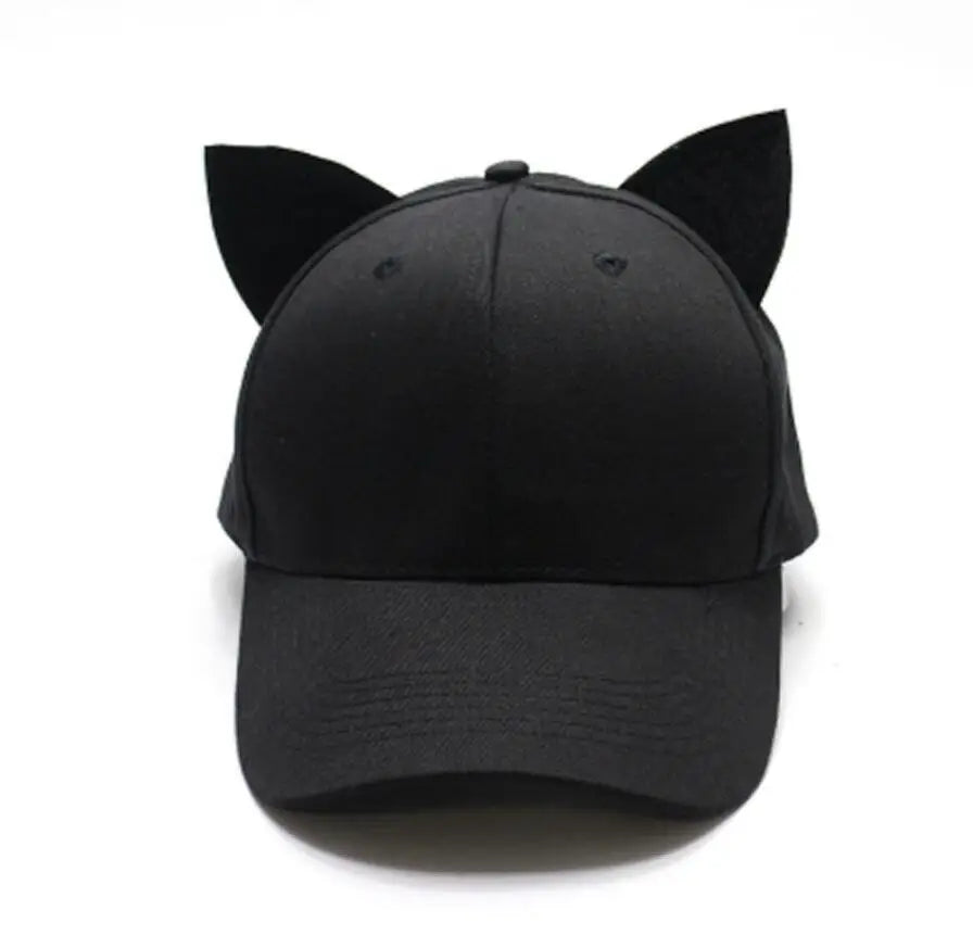 Dark Cat Ears Baseball Hat