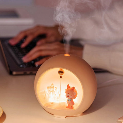 Humidificador de aire con lámpara romántica