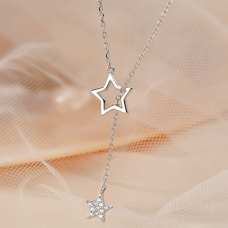 Collar de estrellas de circonitas