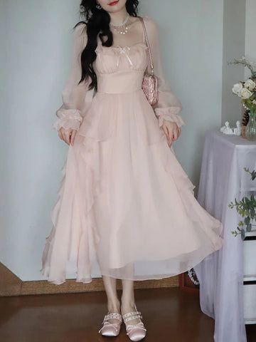 Chiffonkleid im koreanischen Stil