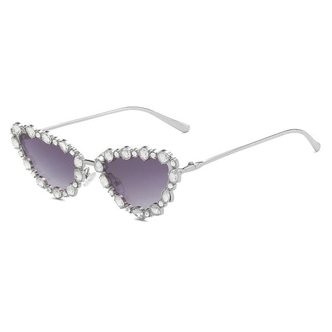 Rhinestone Fever - Embellished Cat Eye Sunglasses