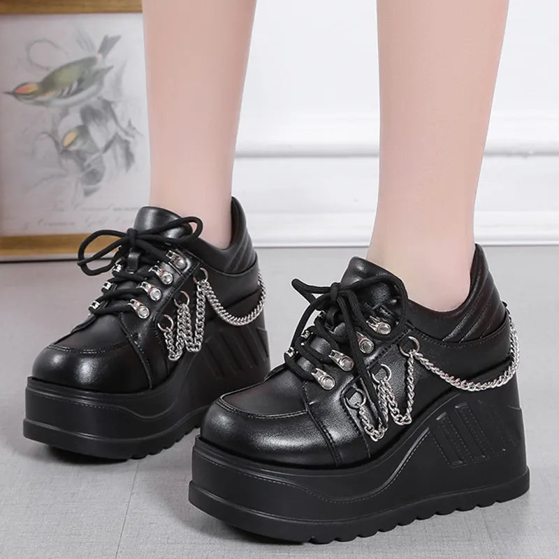 Punk Gothic Schuhe mit Kette