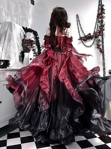 Dark Bride Floral Lolita Dress