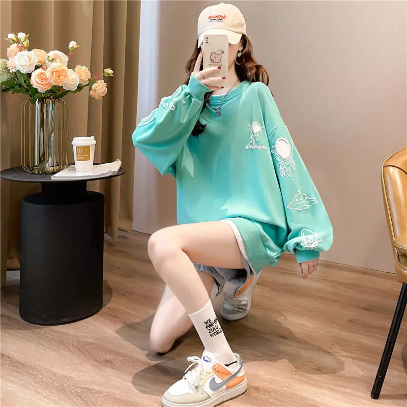 Fake Two Piece Korean Pullover