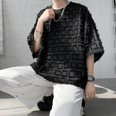 Dark Patterned Oversized T-Shirt