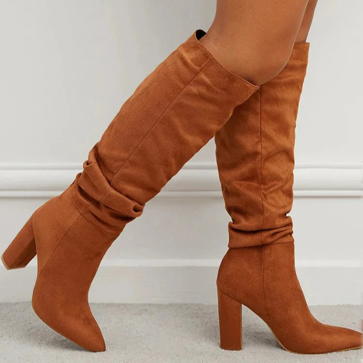 Nebula - Slouch Knee High Boots