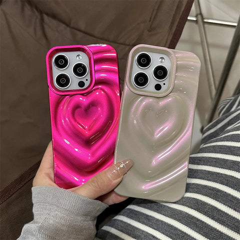 Bonita funda para iPhone con forma de corazón 