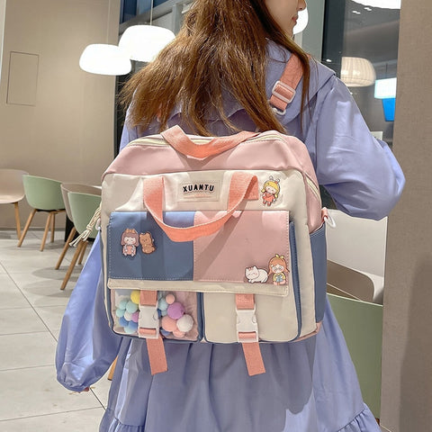 Mochila escolar estilo coreano kawaii