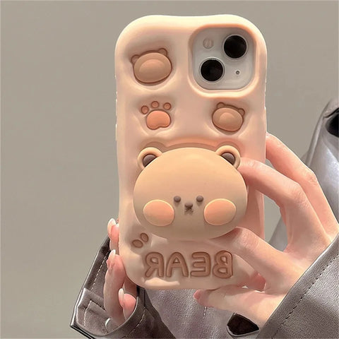 Kawaii 3D Bär iPhone-Hülle